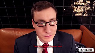 Sexy Busty Babe Fingered And Banged On Office Couch