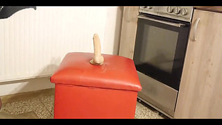 Dirty JOI, Dildo Ride & Intense Squirt in the Kitchen