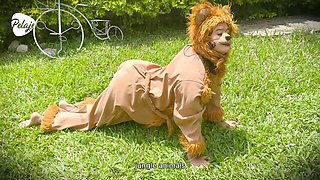 Unapproachable Lioness's lesbian wrestling sex