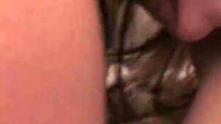 Sweet girl is pleasing an older guy's rod