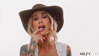 MILFY Blonde MILF Cory Chase And Neighbor Sarah Jessie Have Dream Threesome With BBC