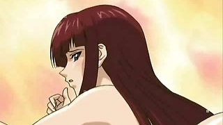Enchanting redhead hentai bitch getting succulent pussy