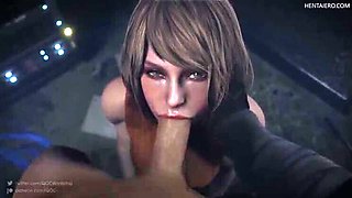 3D Animated SFM Deepthroat Blowjob Compilation