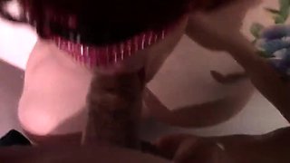 Big breasted mature wife blows a cock and milks her nipples