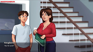 A Lonely Horny MILF Landlady Was Caught Masturbating Her Juicy Pussy By Her Horny Pervert Tenants - Summertime Saga 3D Games