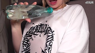 Unexpected Teen Sex on the Train. Wet T-shirt.