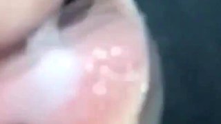 Real amateur slutty wife really loves to take cum in mouth - Homemade