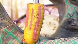 Tattoo Girl Masturbating, Fingering Her Pussy and Ass