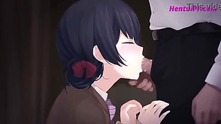 18yo Teen Babe Double Cum Blowjob - 3D Hentai Animation