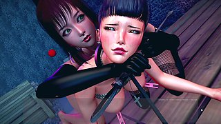 2nd part of the intense bdsm bondage anime sex with naughty characters