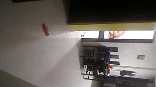 My cuckold friend lends me his wife and I fuck her hard until I cum inside and then she comes out and kisses him