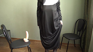 Cream pie of a mature nun. The nun shows how she got pregnant. The story is based on real events. Big ass doggy style.
