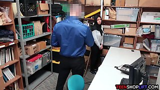 Muslim teen with Huge Tits unloaded stealing from a shop