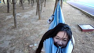 Chinese bondage - Akward public bondage