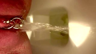 My First Time Haired Pussy Pee and Moving Clit and Asshole