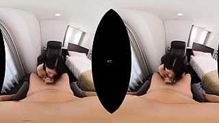 Japanese schoolgirl gives a pov blowjob