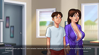 I end up kissing me with my stepmom - summertime saga