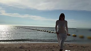 Beach Brunette Babe Gets Her Pussy Pounded in My Hotel Suite