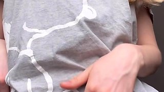 Amateur blonde teen solo dildo