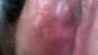 My wife's kinky fantasies. I pump her pussy, piss and cum inside it. Extreme close-up