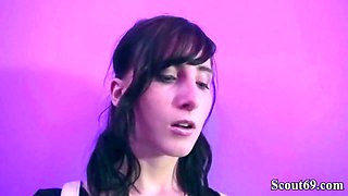 GERMAN SCOUT - 18YO LIA LOUISE THREESOME SEX SEX ORGY BY OLD AND YOUNG CUTIE MAN