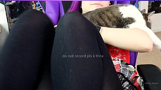 Roxy Deville masturbating her ass with a glass toy