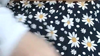 Hot Wife Masturbates Her Pussy with the Friction of Her Shorts, She Gets Very Dirty, Wanting Cock.