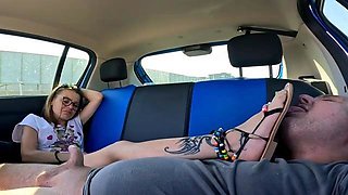 Mistress Yammy Boots - Sandals Domination In The Car