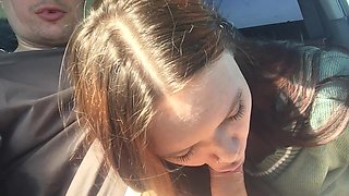 Student Gave a Blowjob in the Car and Asked to Take Her Home