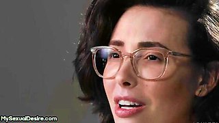 Naturaltitted petite with glasses solo
