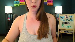 Big boob brunette masturbates on webcam