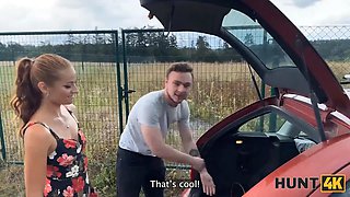 Hunt4k. crimson riding bondage mask has such a dirty mind so she didn’t care about her boyfriend and nailed a stranger