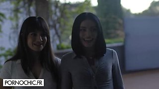 Kitchen Sex With Brunette Babes Lea Guerlin & Lauren Walker - Big Natural Tits Blowjob & Doggy Style