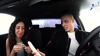 Young and crazy porn cockslut joins big-arsed cast for car