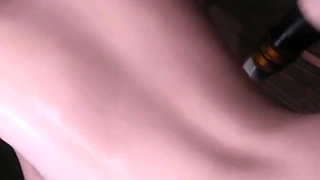 3D Hot Asian Babe Wearing Sexy Dress Have Her First Time Gangbang Sex