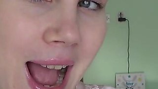 Giantess Anna Fucks in Front of Tiny Cuckold and Humiliates