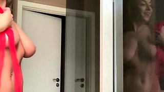 Blonde tight pussy babe solo toy fun in glamour masturbation