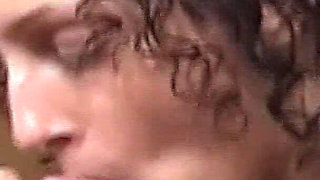 Curly Hair Teen Having Fun with a Cock Until Cumshot