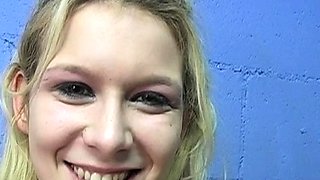 Amateur blonde girlfriend full blowjob with cumshot