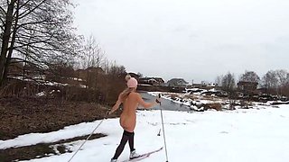 Nude Skiing Solo Female With Tattoos