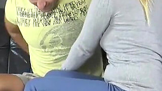 Hot Blonde gets to fuck big cock on the couch