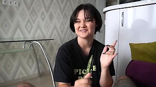 KateKoss Gives Amazing Blowjob and Takes Facial in Homemade Russian POV