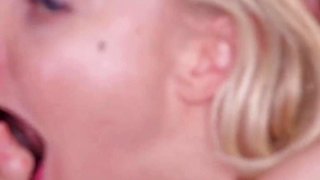 Petite Blonde Spinner Never Had BBC Til These Two Teammates Ran a Bareback Train on Her