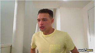 Casca Akashova Invites Her Stepsons College Friend In The Shower So He Can Wash Her Tits