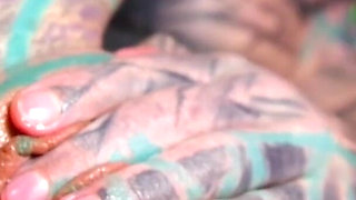 Solo Tattoo Girl Anal Masturbation - Self Assfuck