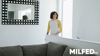 Busty cougar Natasha Nice caught her milf's best friend hardcore her sonnie