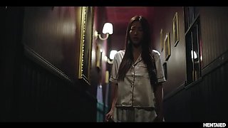 Hot Japanese Schoolgirl Trapped in Haunted House - Creampie & Monster Cock BDSM Horror Hentai