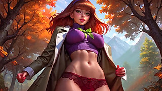 Daphne Blake Sexy Dance In Red Panties For Adult Boys. Bouncing Boobs AI