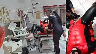 Mistress Luciana Dominates with Needles and Hardcore Anal Fuck in Latex Catsuit