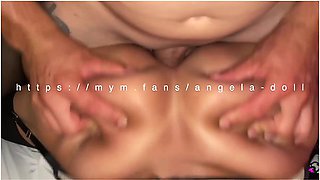 Angela Doll - I Get Fucked In Double Penetraion By Two Guys At The Hotel